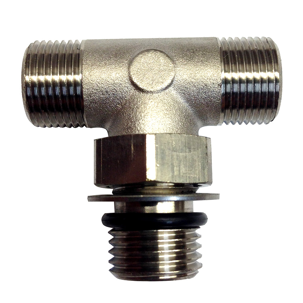 Uflex Boss Style T-Fitting – Nickel – ORB 6 to 3/8″ COMP [71955T] Supply
