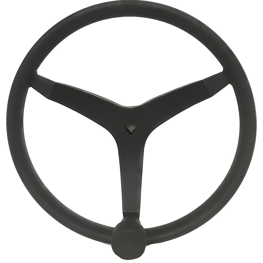 Uflex – V46 – 13.5″ Stainless Steel Steering Wheel w/Speed Knob – Black [V46B] Online now