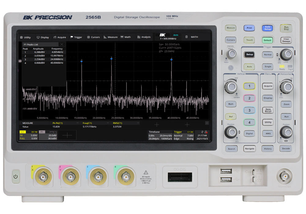 BK Precision 2565B – 2 GSa/s 4 Channel Digital Storage Oscilloscope, 100 MHz Sale