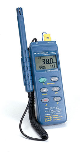 BK Precision Datalogging Humidity/Temperature Meter with Dual Input. Model 725 Online Hot Sale