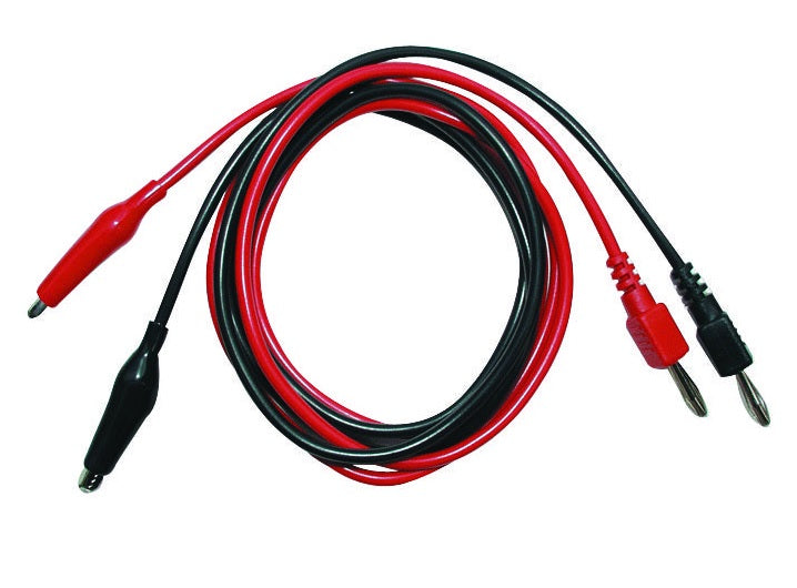 BK Precision Test Lead Set, 4mm Banana Plug to Alligator Clip, 5A, 1Meter (One Red, One Black Lead) Fashion