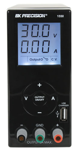 BK Precision Switching DC Bench Power Supply (220V Version) with USB Charger Output 1-36V, 0-3A, Model 1550-220V Supply