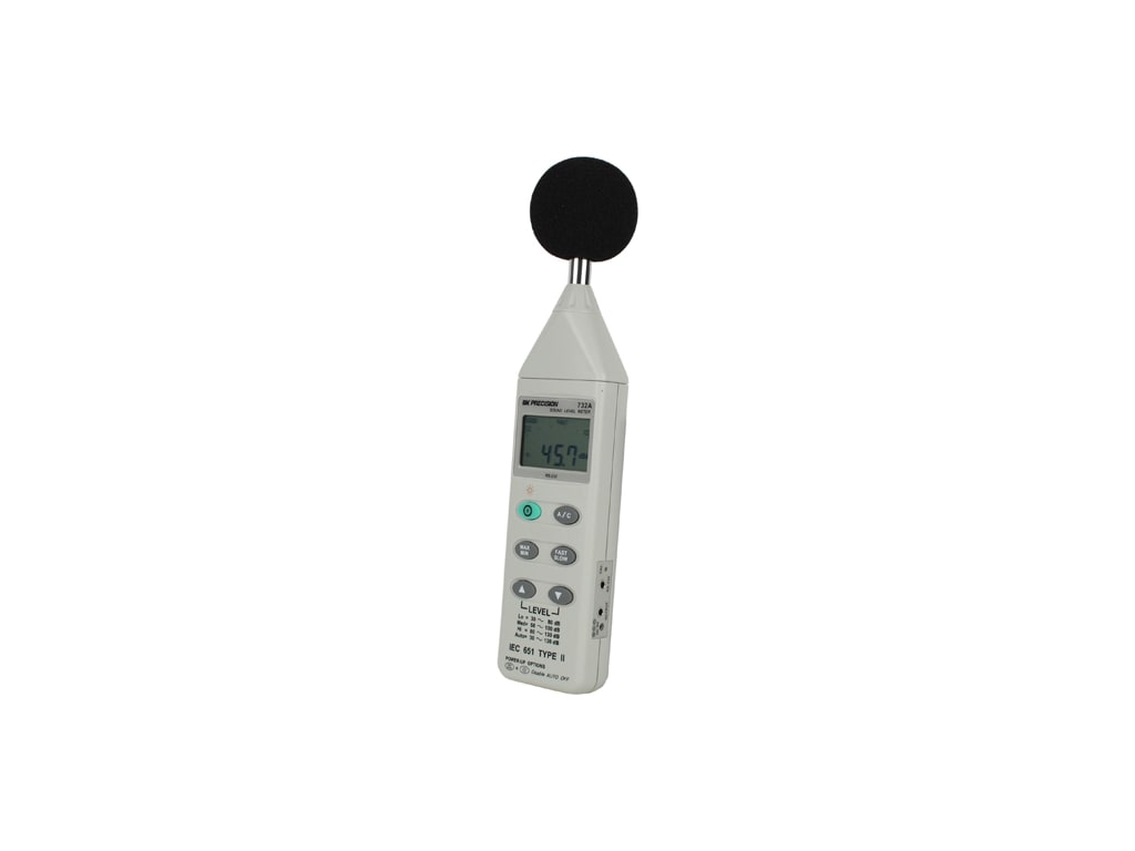 BK Precision Digital Sound Level Meter with RS 232 Capability, Model 732A Supply