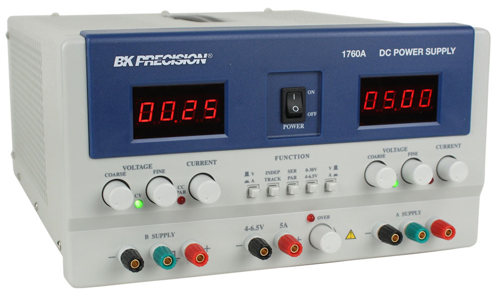 BK Precision Triple Output Power Supply, Two 0-30V@2A, 4-6.5V@5A – Model 1760A Discount