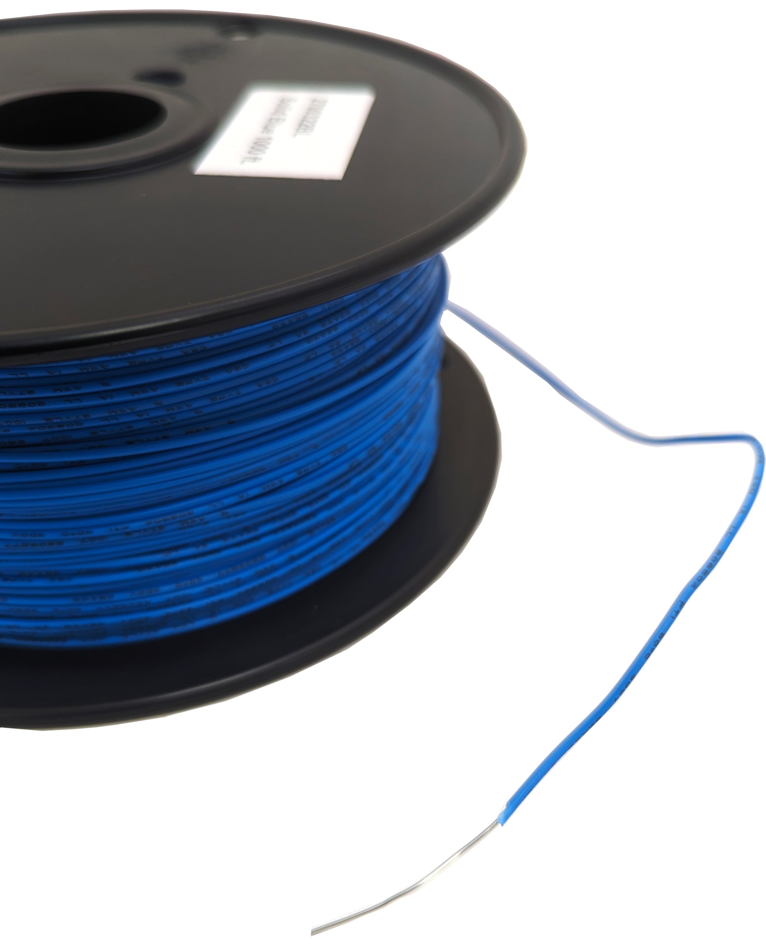 Blue 1000 Feet, UL 1007/1569, 24 Gauge Solid Hook Up Wire (Tinned Copper), 300V Rating, 80ºC Temperature Rating Fashion