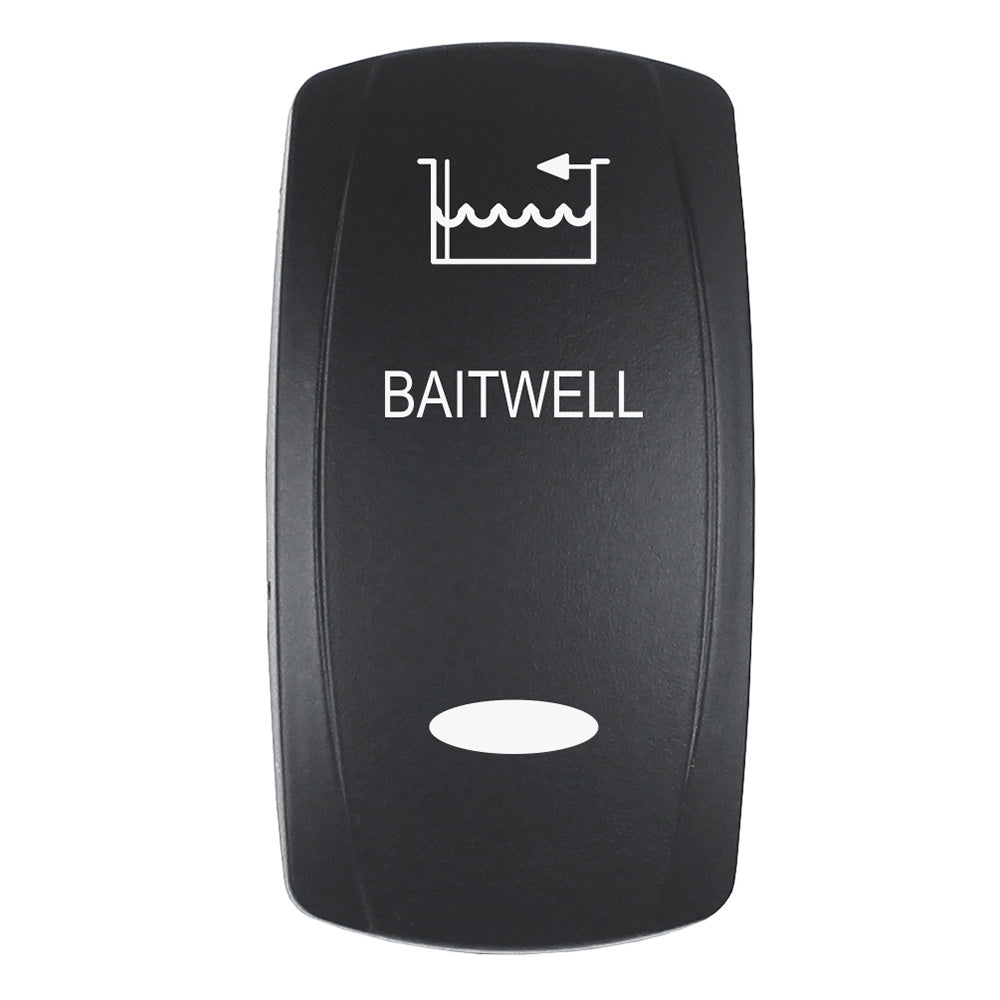 Pacer Actuator – ‘BAITWELL’ f/V Series Contura Switches – Black – Laser Etched (Top/Bottom Light) [EV2LE-BTWL] Hot on Sale