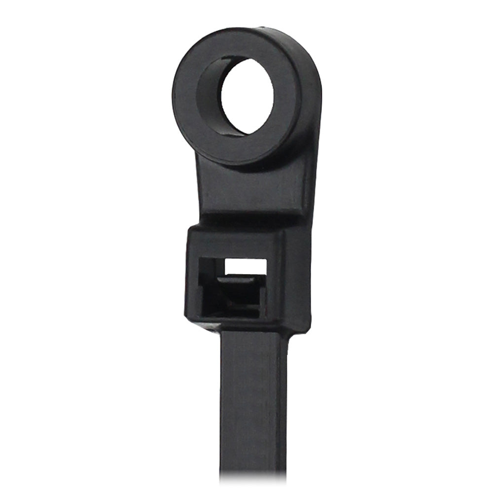 Pacer 8″ Cable Tie w/Mounting Ring – Black – 50lb Tensile Strength – 2″ Bundle Diameter – 100 Piece Bag [CTMR2S-100BK] Sale