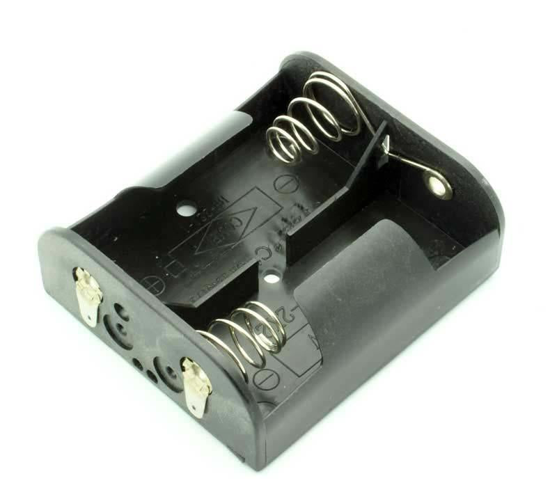 C Plastic 2 Battery Holder with solder lugs Hot on Sale
