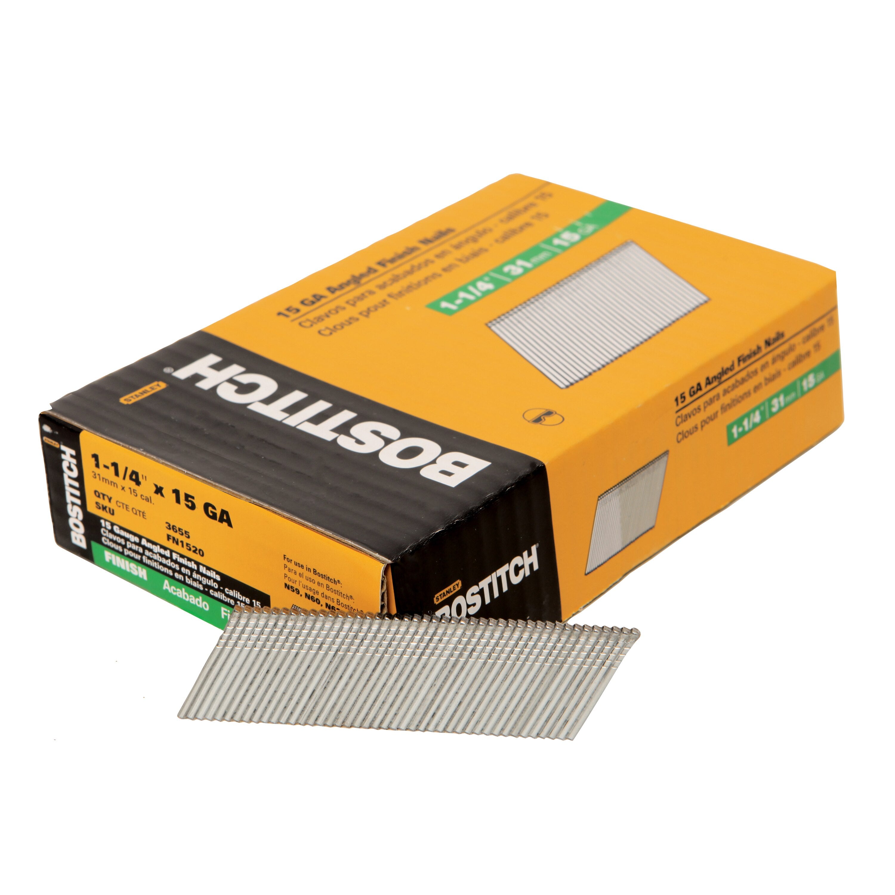 Bostitch 1-1/4″ 15-GAUGE “FN” STYLE ANGLED FINISH NAILS, 3,655 Pieces Online