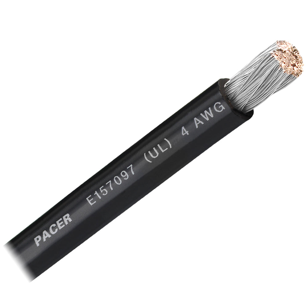 Pacer Black 4 AWG Battery Cable – Sold By The Foot [WUL4BK-FT] Sale