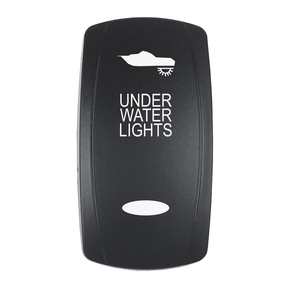 Pacer Actuator – ‘UNDER WATER LIGHTS’ f/V Series Contura Switches – Black – Laser Etched (Top/Bottom Light) [EV2LE-UW] Online now