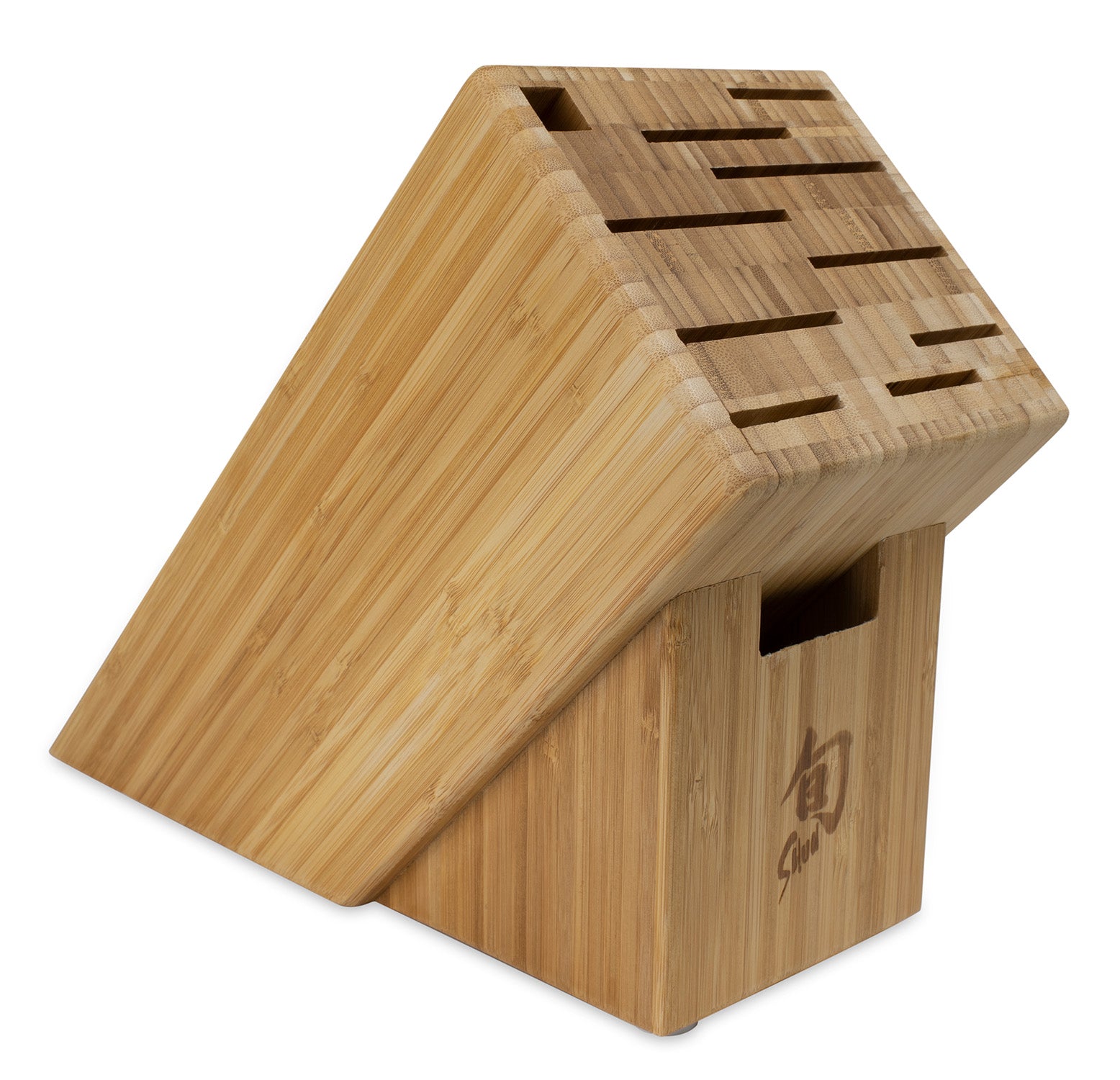 Shun 11 Slot Bamboo Knife Block Supply