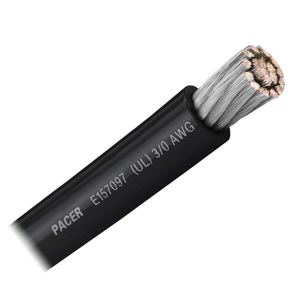 Pacer Black 3/0 AWG Battery Cable – Sold By The Foot [WUL3/0BK-FT] Online Hot Sale