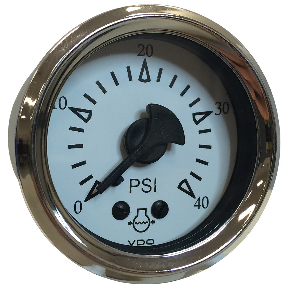 VDO Cockpit Marine 52MM (2-1/16″) Mechanical Water Pressure Gauge – White Dial/Chrome Bezel [150-15283] Sale