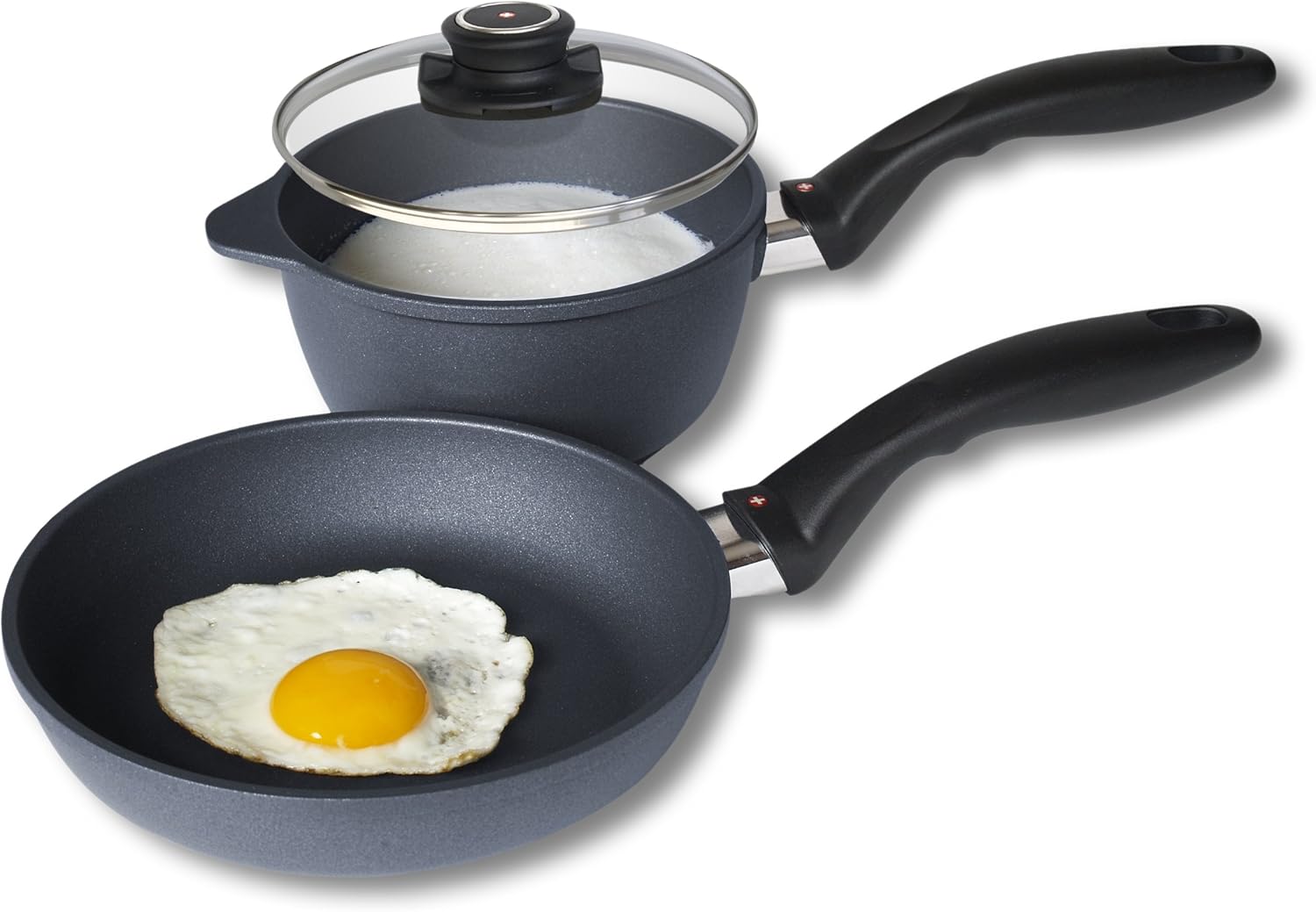 Swiss Diamond HD Nonstick 3 Piece Cookware Set with Fry Pan & Saucepan Hot on Sale