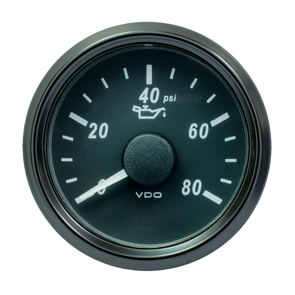 VDO SingleViu 52mm (2-1/16″) Oil Pressure Gauge – 80 PSI – 0-180 Ohm [A2C3833190030] Online now