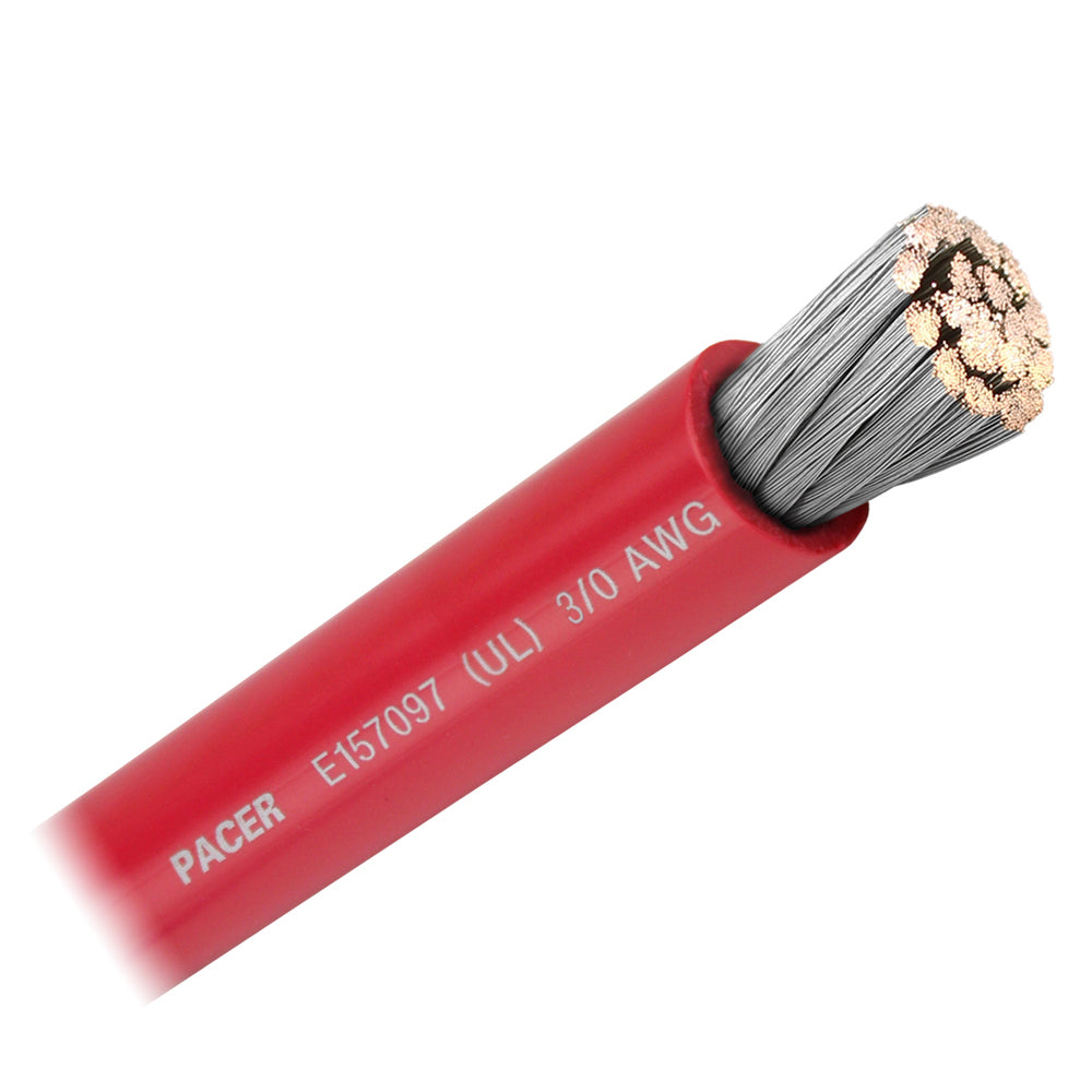 Pacer Red 3/0 AWG Battery Cable – Sold By The Foot [WUL3/0RD-FT] Online Hot Sale