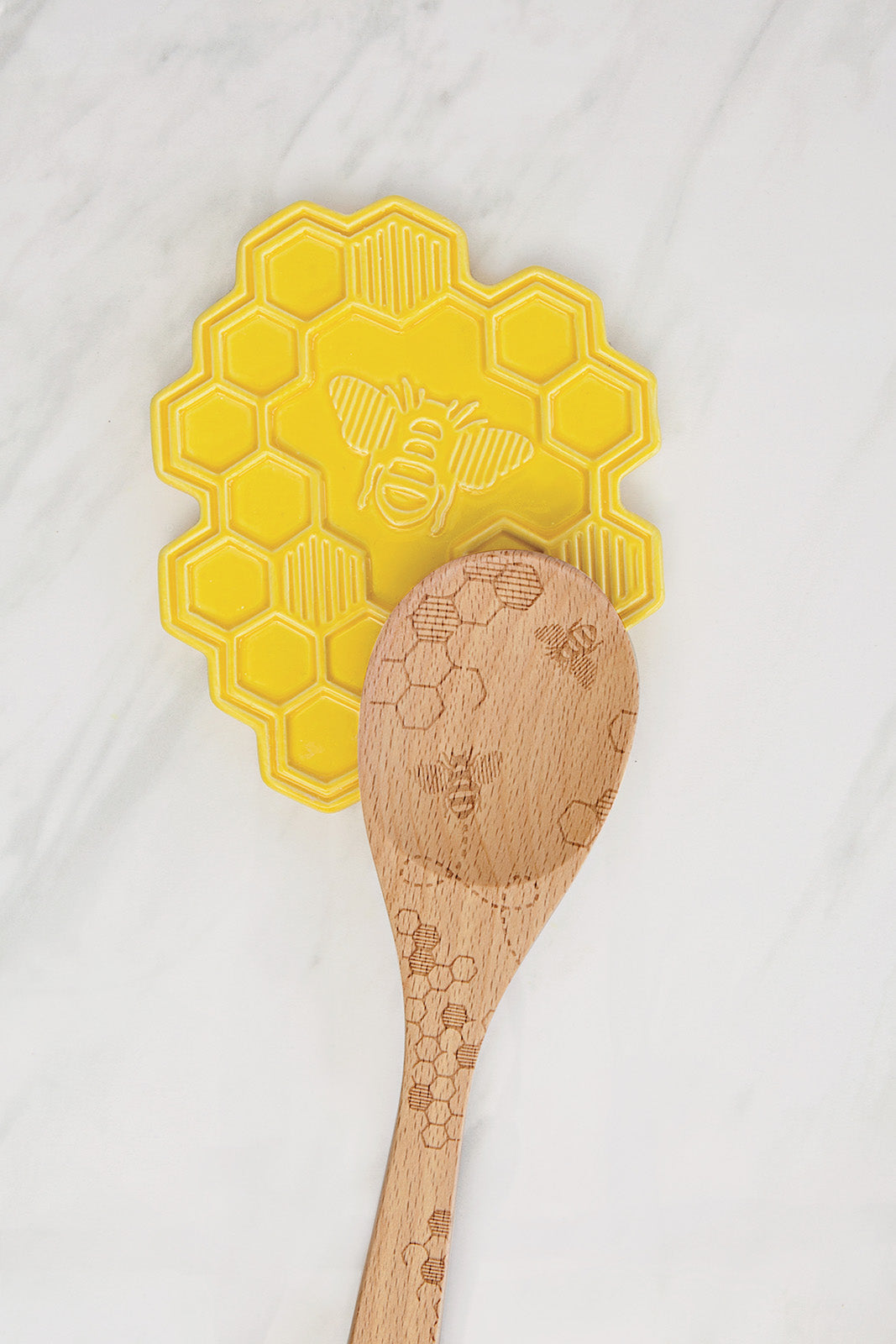 Talisman Designs Ceramic Spoon Rest, Honey Bee Collection, Yellow Online Sale