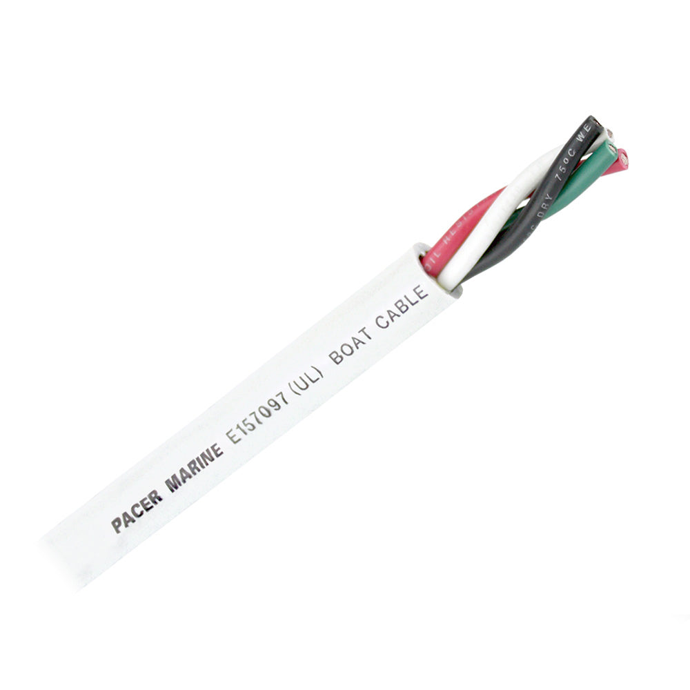 Pacer Round 4 Conductor Cable – 500 – 16/4 AWG – Black, Green, Red  White [WR16/4-500] Online Hot Sale
