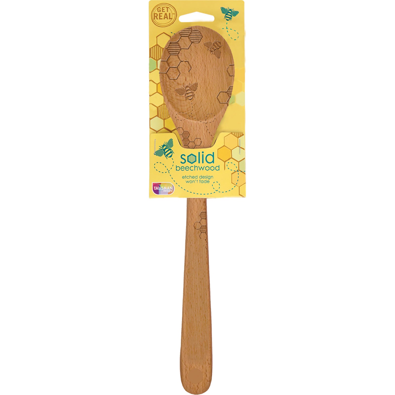 Talisman Designs Beechwood Mixing Spoon, Honey Bee Collection, Set of 1 Supply