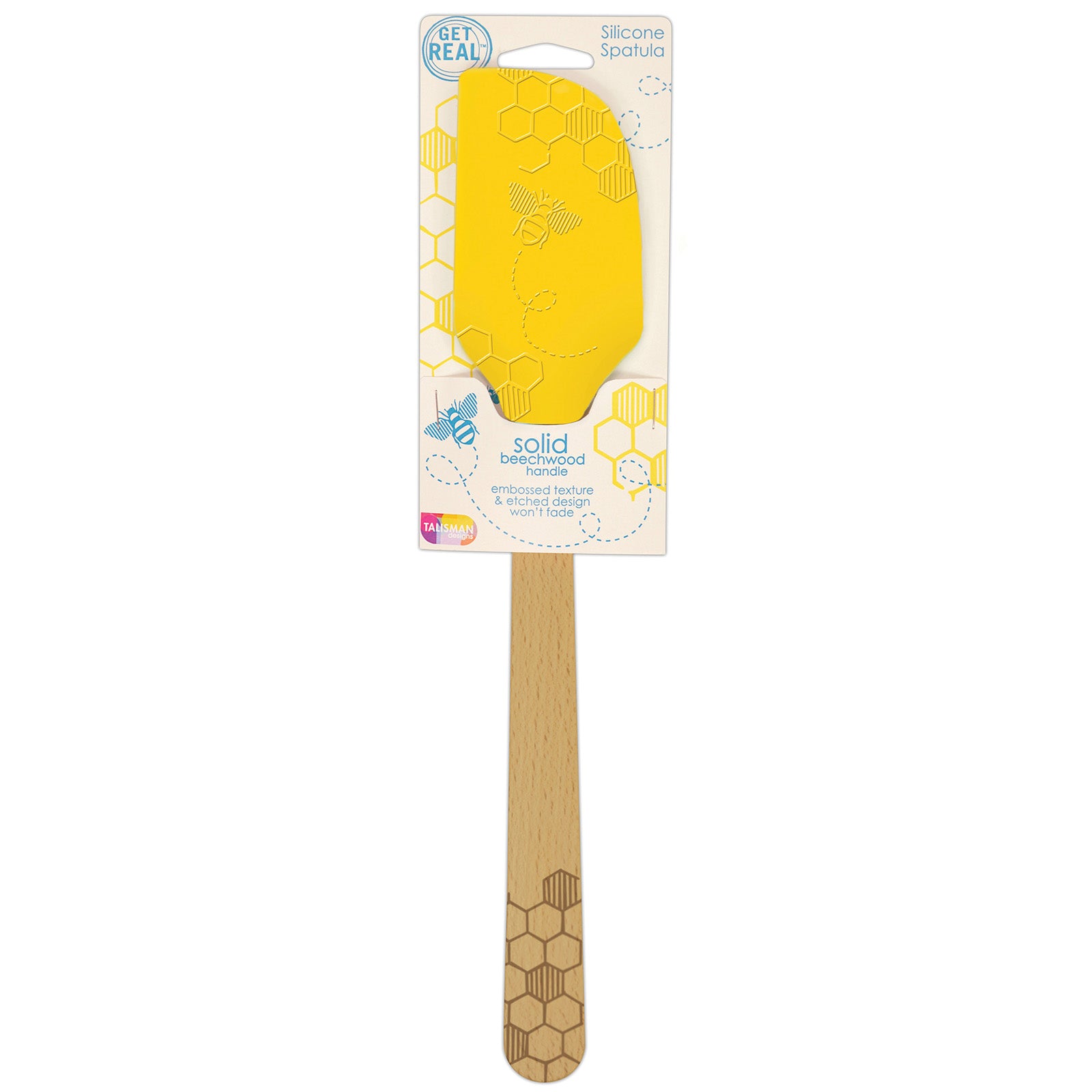 Talisman Designs Beechwood Large Silicone Spatula, Honey Bee Collection, Set of 1, Yellow Sale