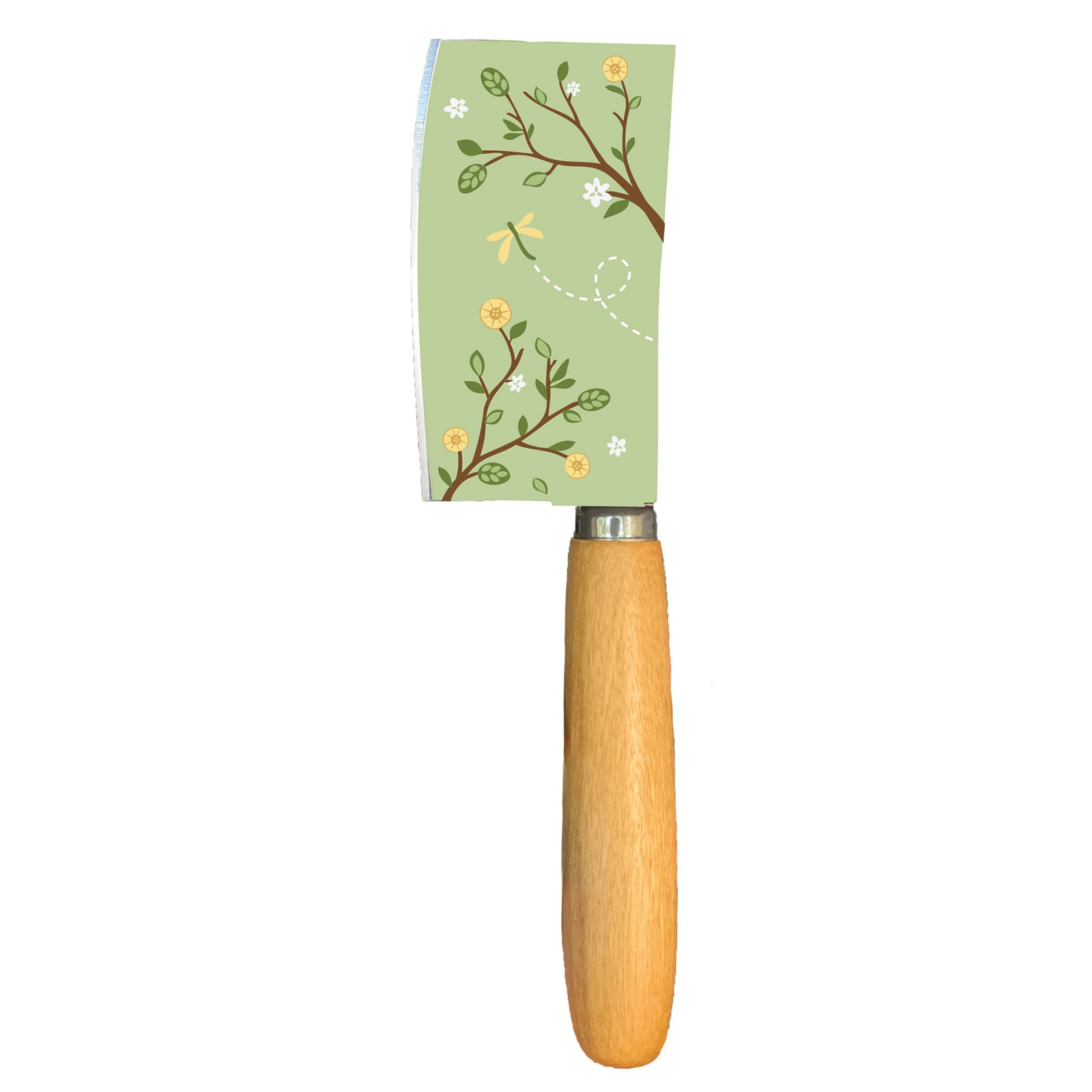 Talisman Designs Laser Etched Beechwood Cheese Knife, Woodland Collection, Green Online now