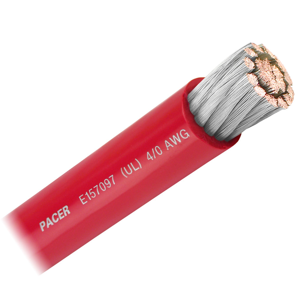 Pacer Red 4/0 AWG Battery Cable – Sold By The Foot [WUL4/0RD-FT] Fashion