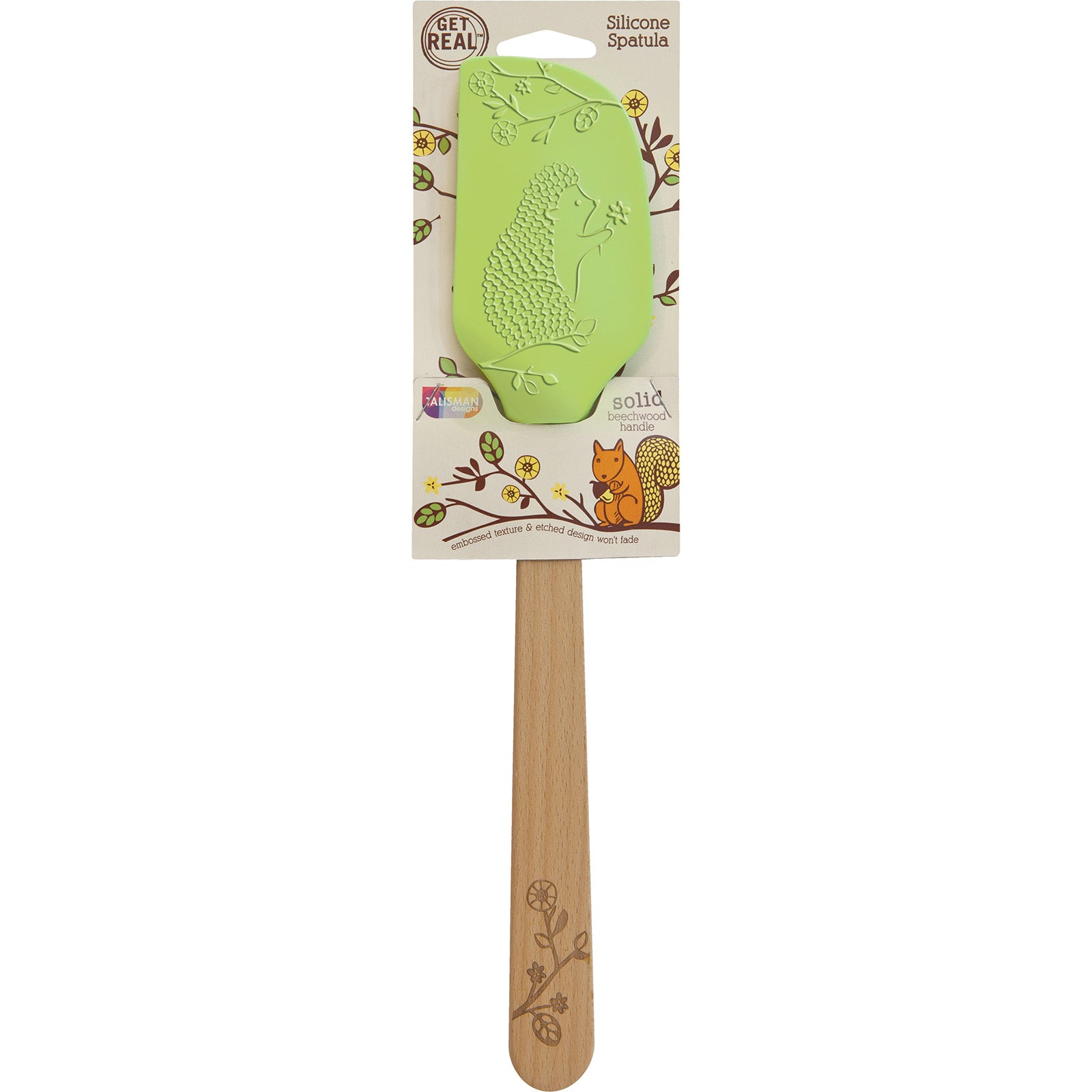 Talisman Designs Laser Etched Beechwood Large Silicone Spatula, Woodland Collection, Set of 1 Online Sale