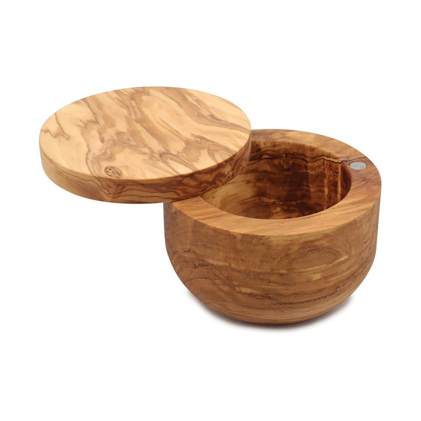Swissmar Siena Olive Wood Salt Keeper With Magnetic Swivel Lid Online Hot Sale