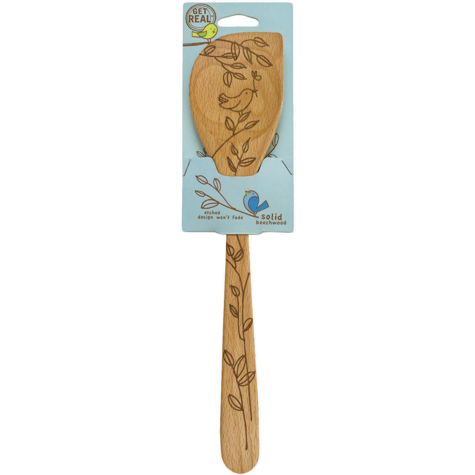 Talisman Designs Laser Etched Beechwood Corner Spoon, Nature Collection, Set of 1 Online Hot Sale