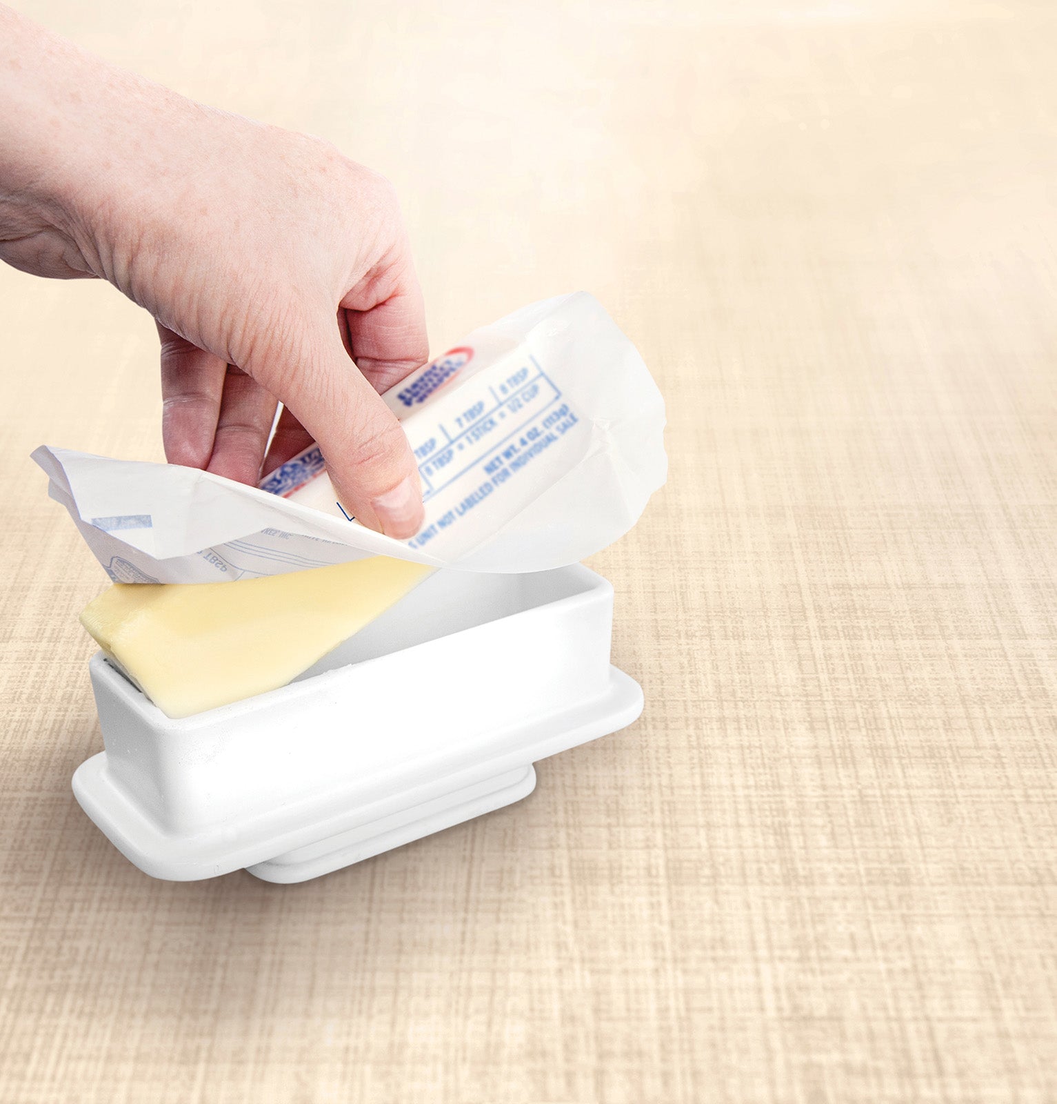 Talisman Designs Ceramic Butter Keeper, White Online now