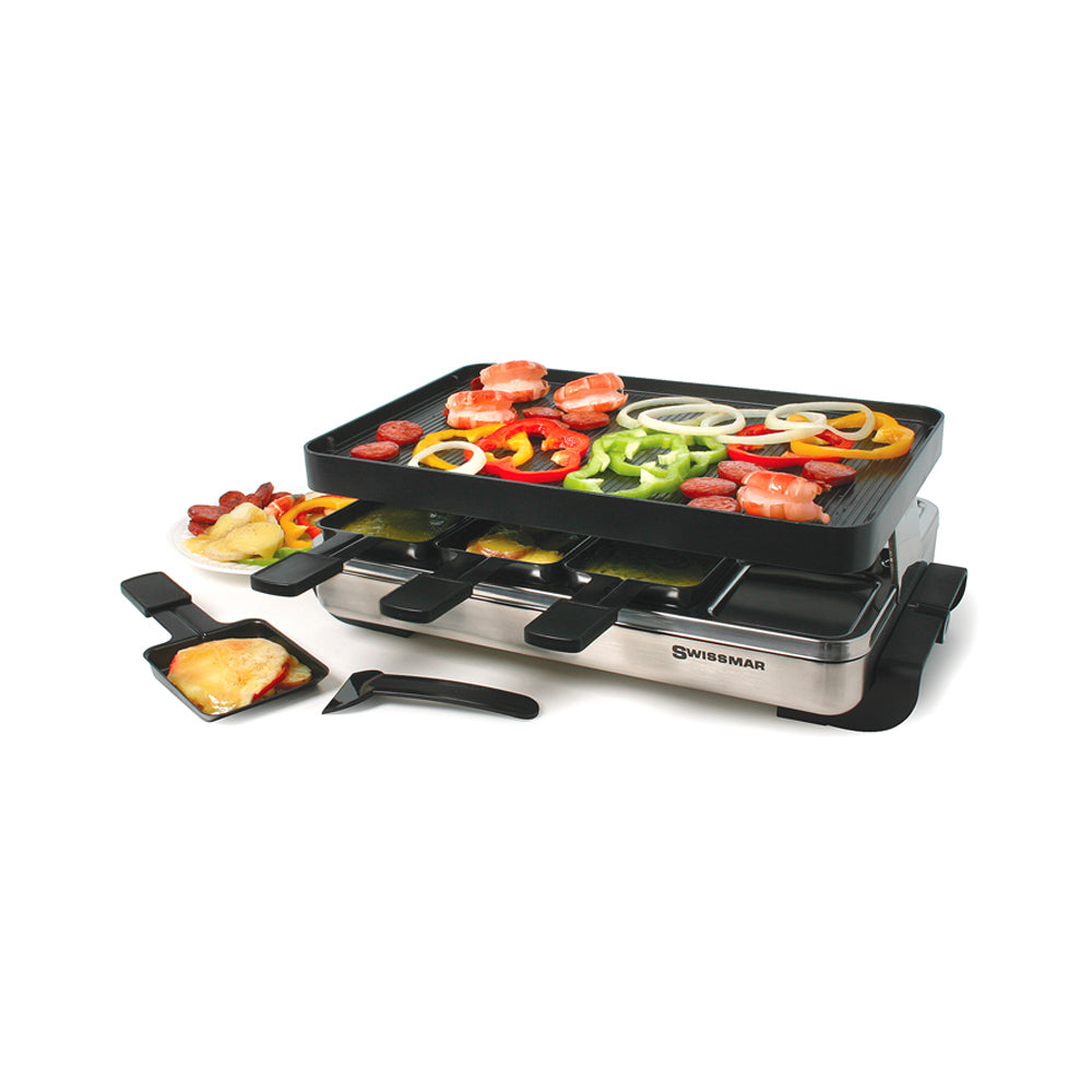 Swissmar Stelvio 8 Person Raclette Grill w/Aluminum Nonstick Grill Plate Discount