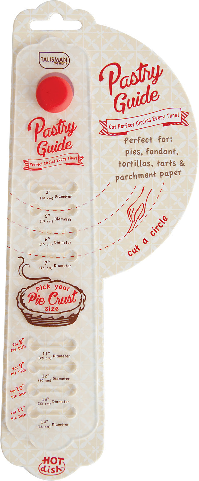 Talisman Designs Perfectly Round Pie Dough Cutting Pastry Guide Supply