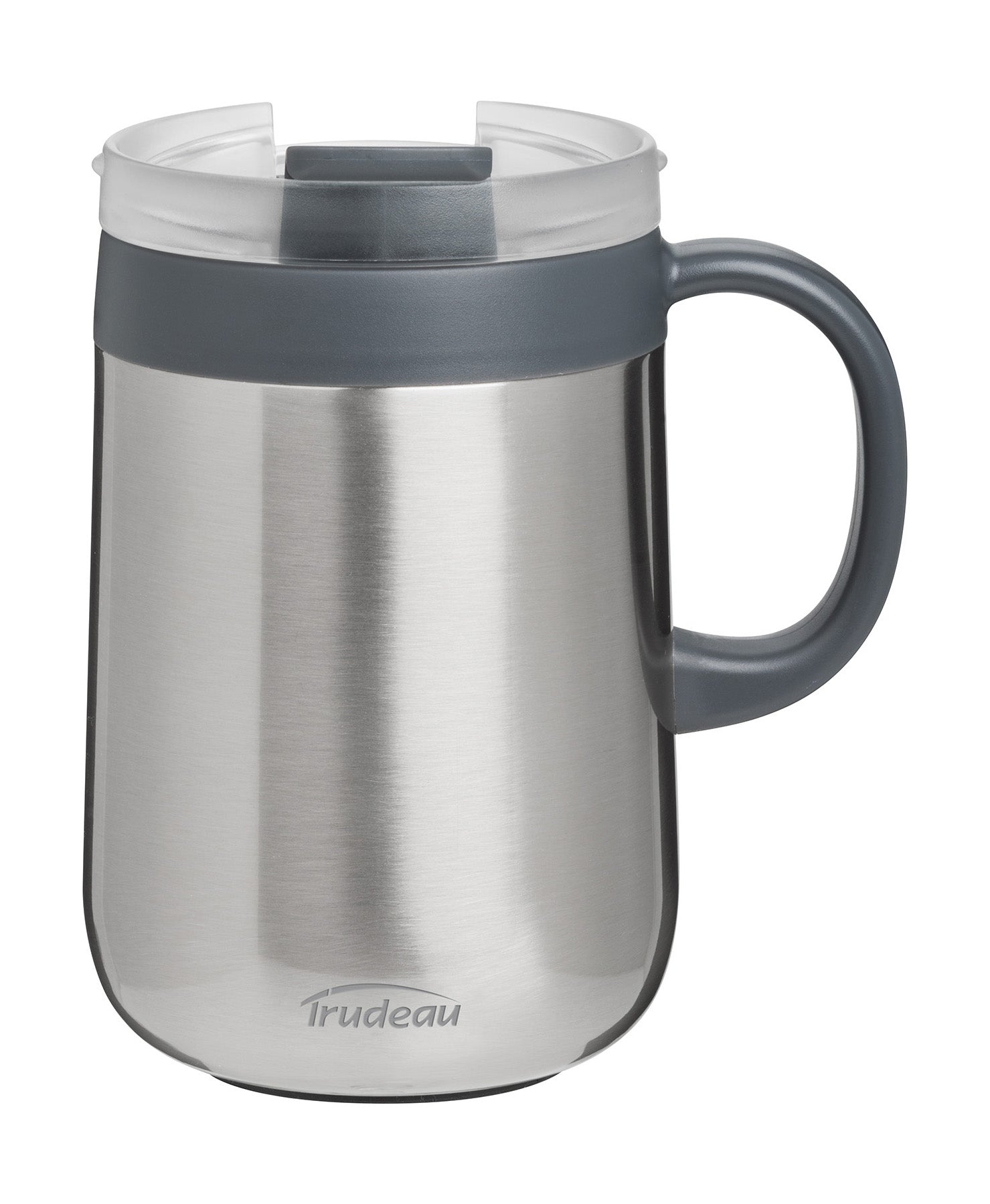 Trudeau 16-ounce Stainless Steel Vacuum Desk Mug, Silver Fashion