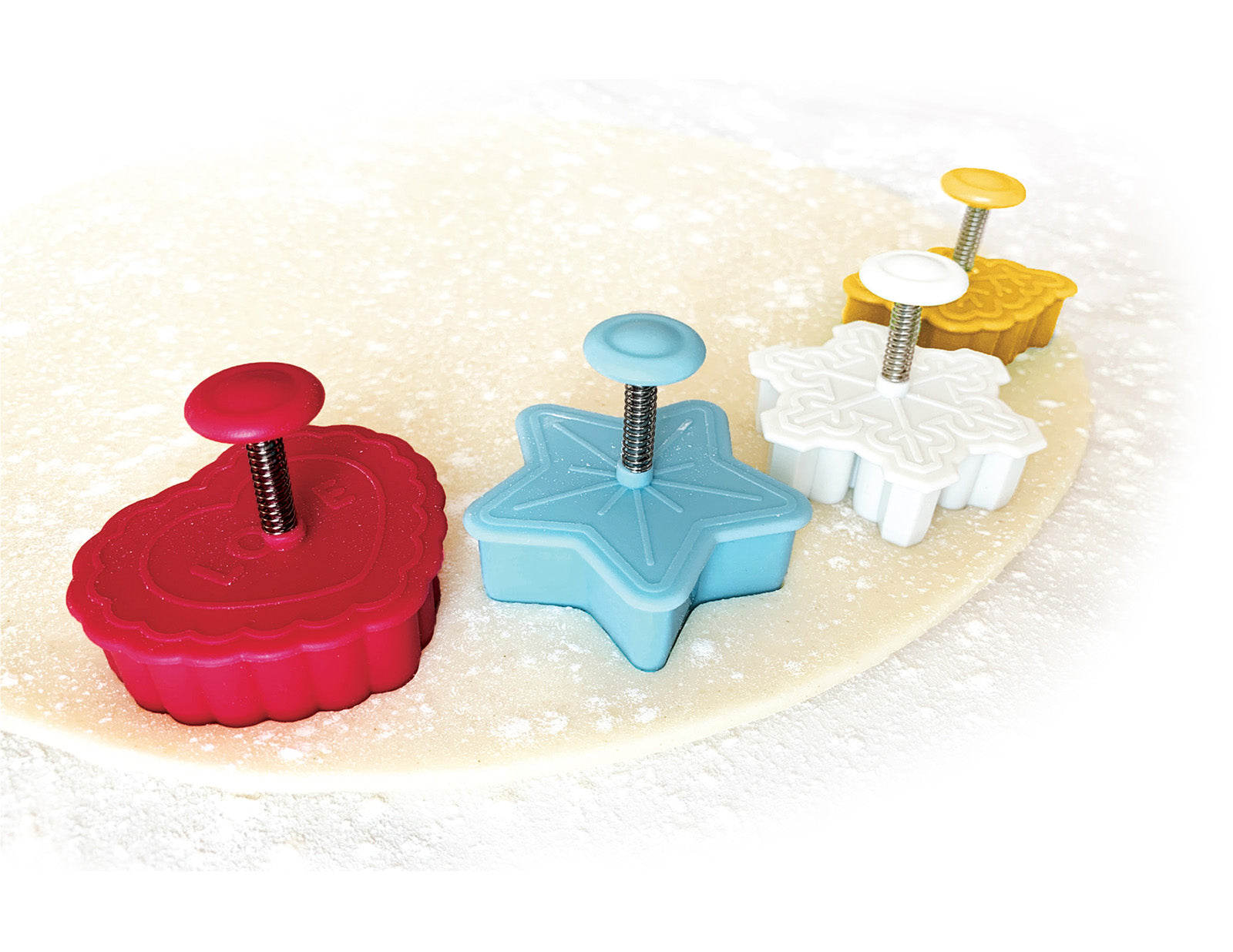 Talisman Designs Plunger Style Pie Crust Cutters, Occasions Design, 4 Piece Set Online Hot Sale