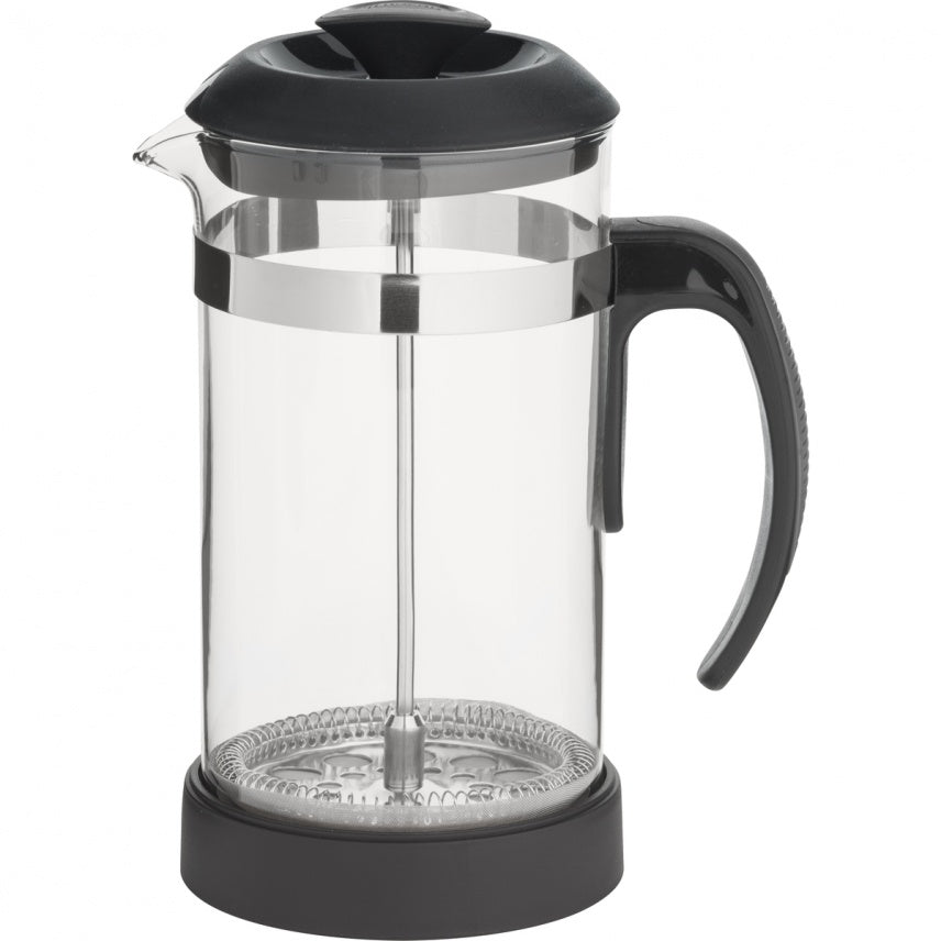 Trudeau 1 Liter French Press with Borosilicate Glass Body, Black Hot on Sale
