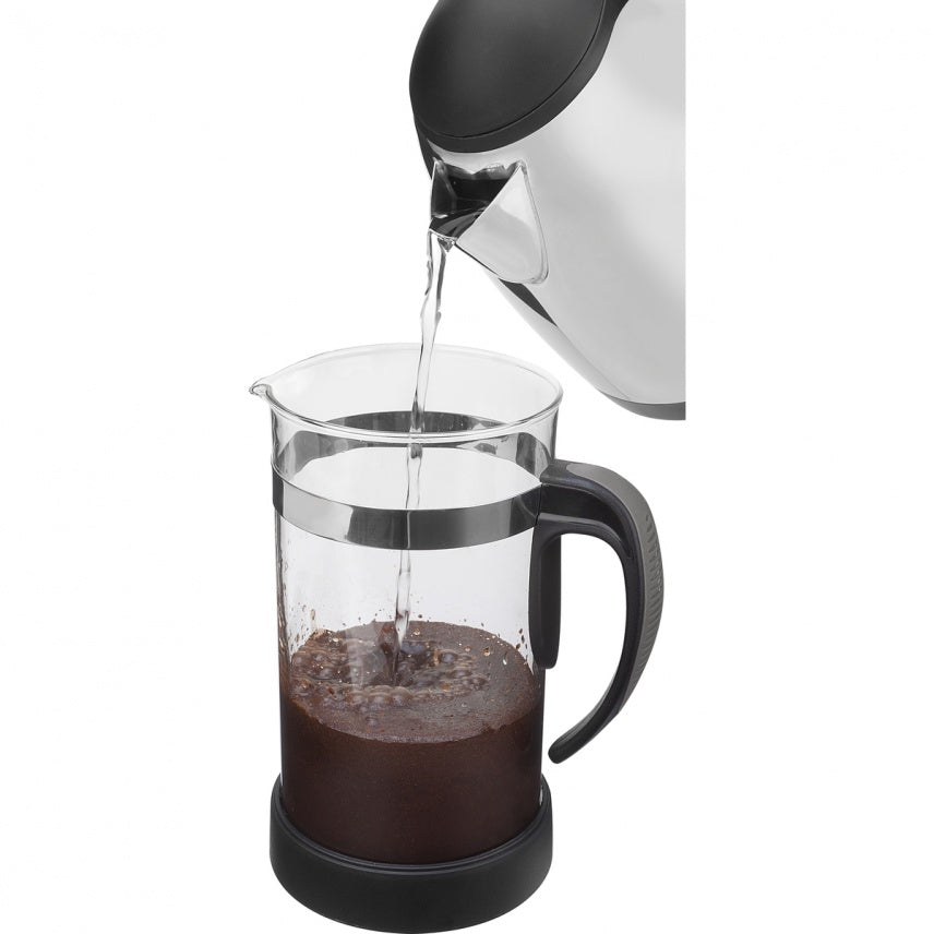 Trudeau 1 Liter French Press with Borosilicate Glass Body, Black Hot on Sale