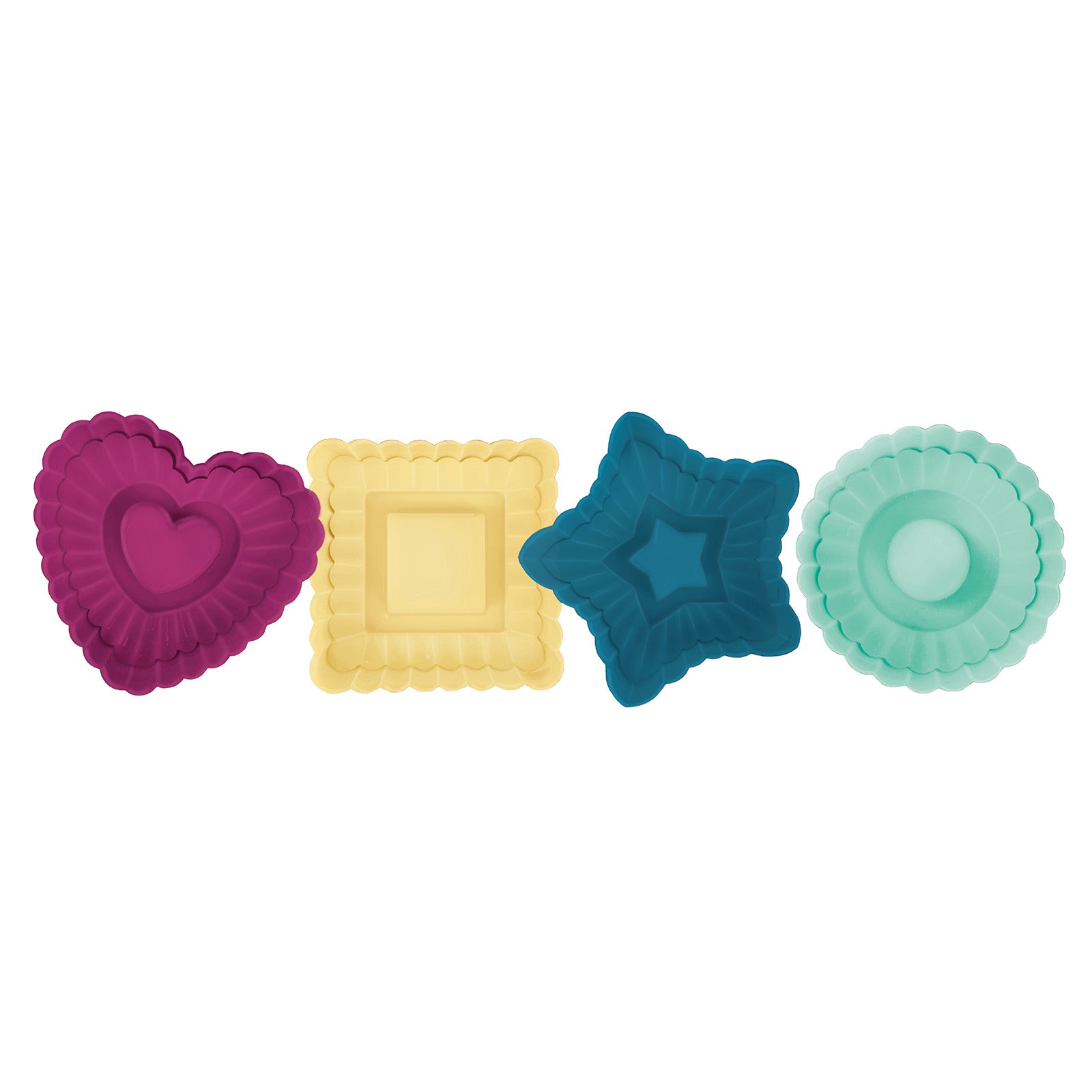 Talisman Designs Plunger Style Thumbprint and Linzer Cookie Cutters, 4 Piece Set Hot on Sale