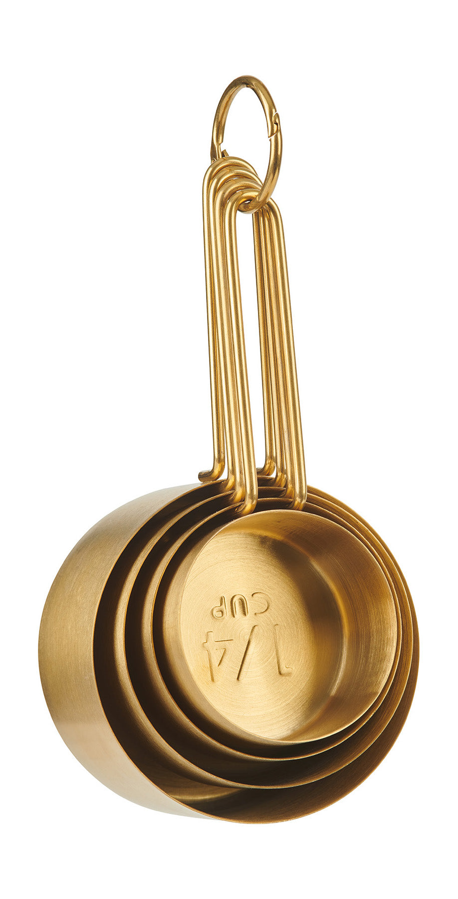 Trudeau Stainless Steel 4 Piece Gold Measuring Cup Set Fashion