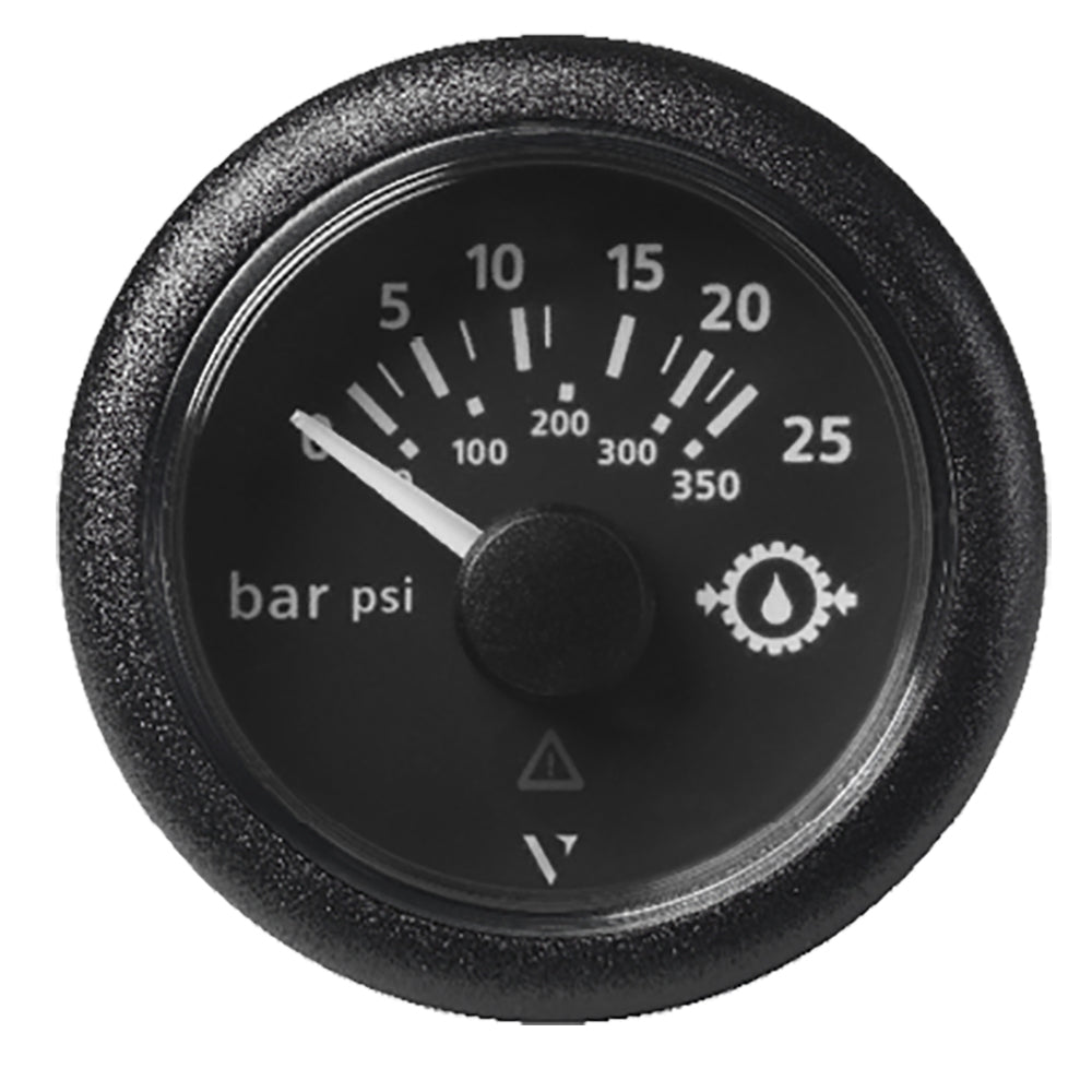 Veratron 52MM (2-1/16″) ViewLine Transmission Oil Pressure 25 Bar/350 PSI – Black Dial  Round Bezel [A2C59514136] Supply