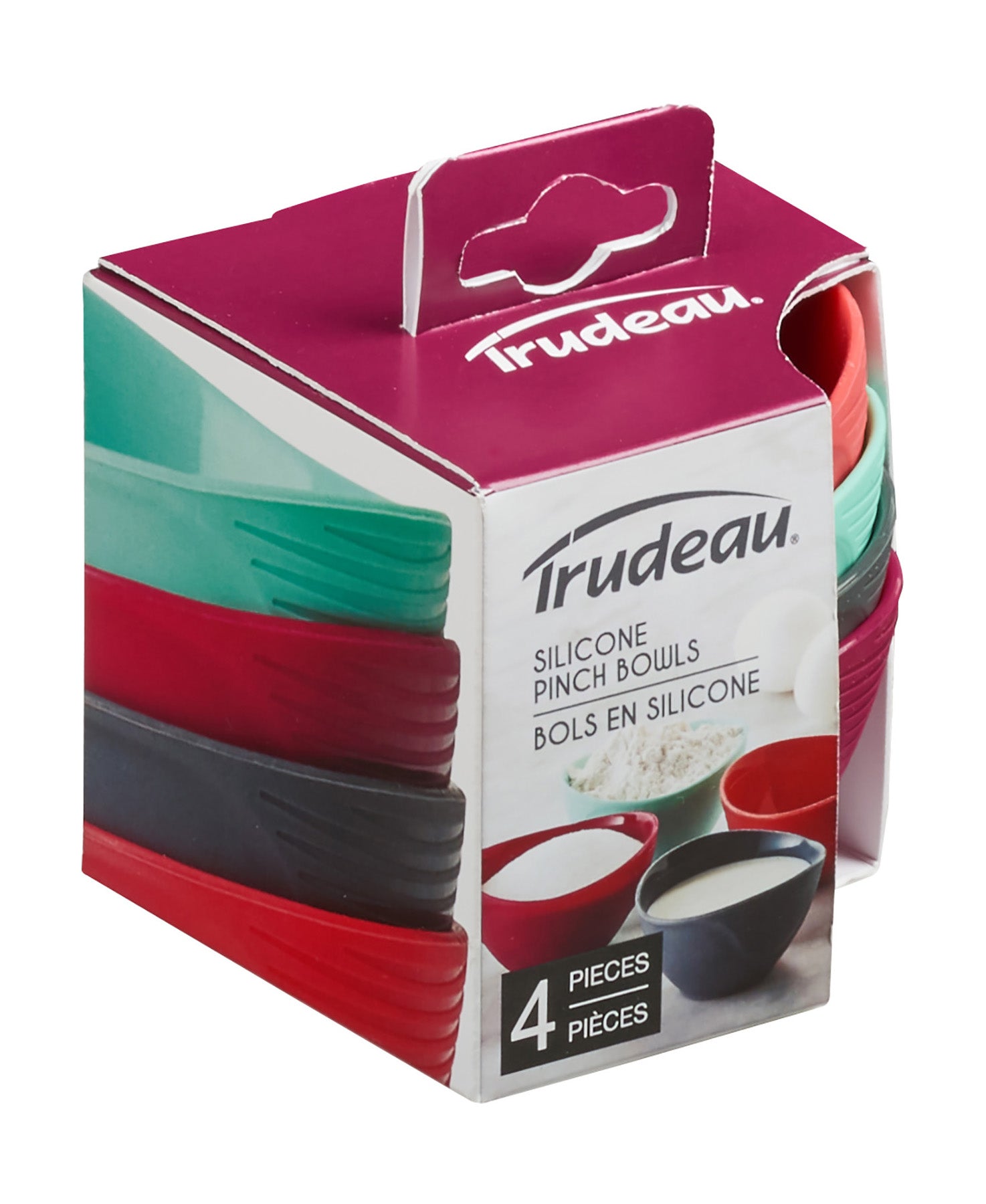 Trudeau Silicone Pinch Bowls, 1/2 Cup, Set of 4, Assorted Colors Online