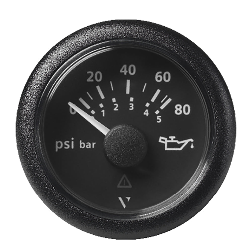 Veratron 52MM (2-1/16″) ViewLine Oil Pressure Gauge 80 PSI/5 Bar – Black Dial  Round Bezel [A2C59514128] Supply