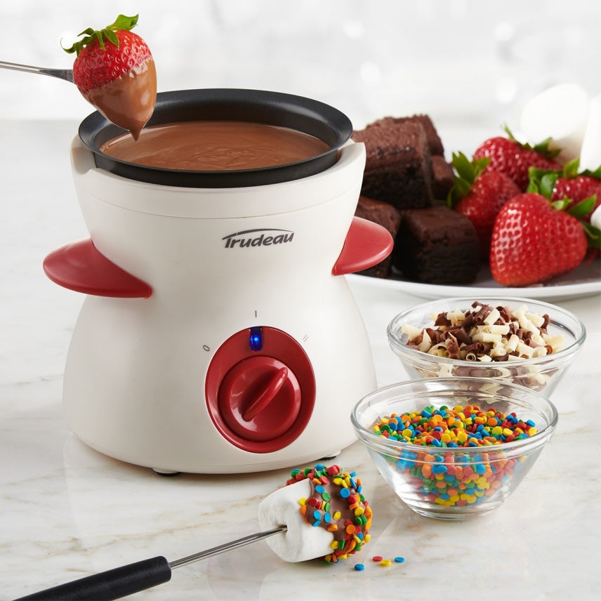 Trudeau Electric Chocolate Fondue Set, Red Online
