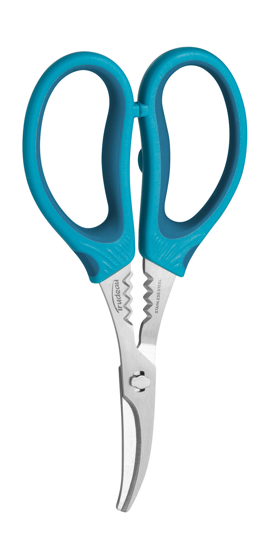 Trudeau Seafood Shears, 7.5 inch, Tropical Blue on Sale