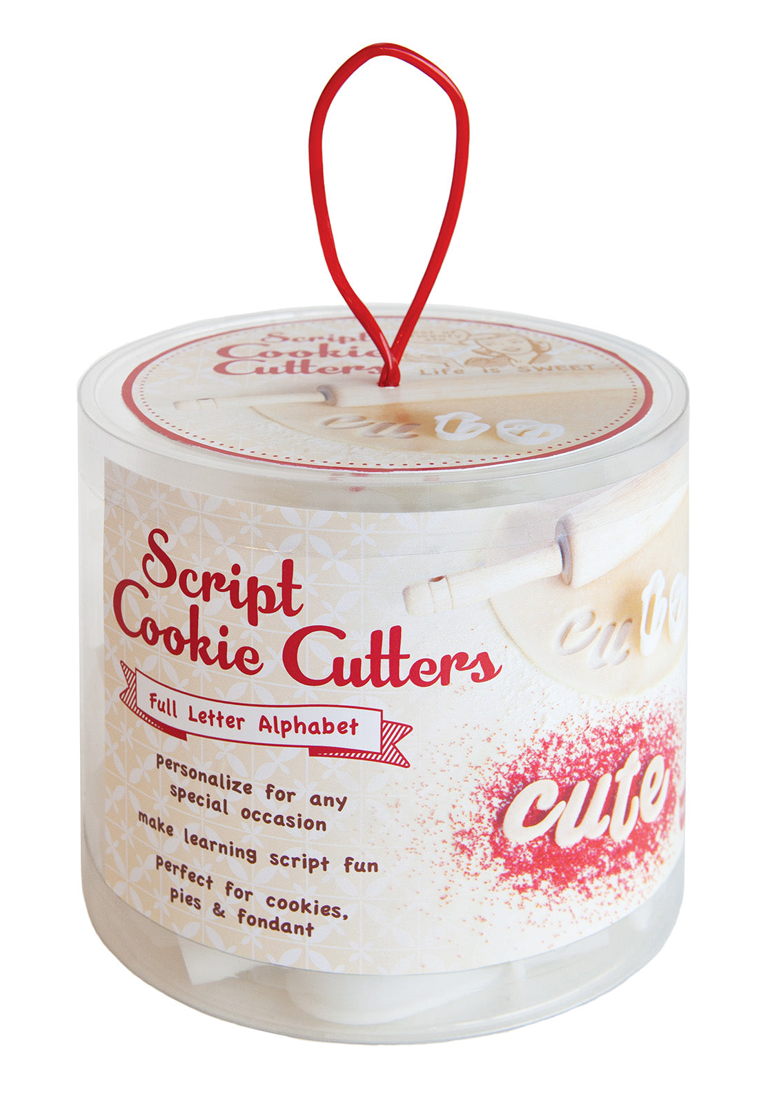 Talisman Designs Script Alphabet Cookie Cutters, Set of 26, White Online now