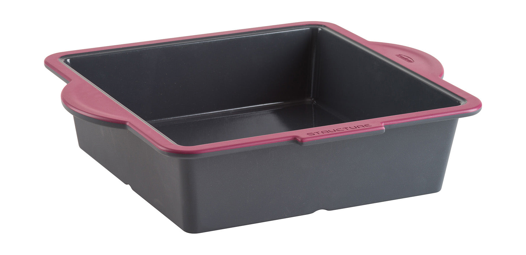 Trudeau Structure Silicone Pro 8″ x 8″ Square Cake Pan, Gray/Pink Sale