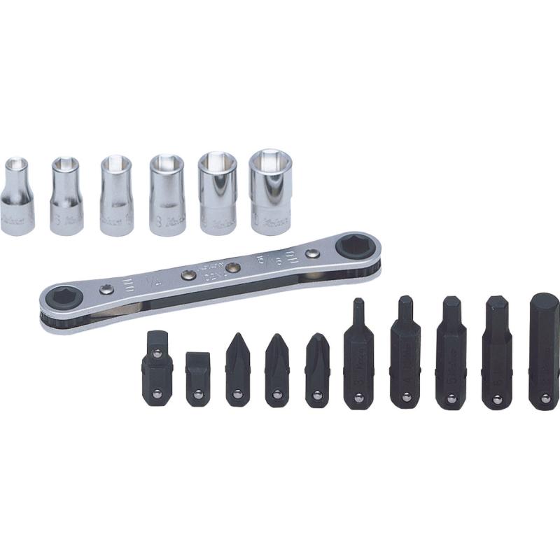 Ko-Ken R810D Socket Set 5-10 mm 6 Point 17 Pieces Fashion