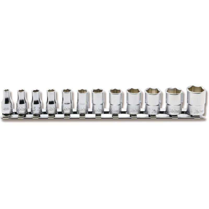 Ko-Ken RS2400M/12 1/4 In Sq. Dr. Socket Set 4-14 mm 6 Point 12 Pieces Online