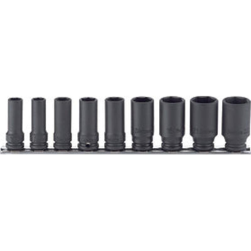 Ko-Ken RS13301X/9 3/8 Sq. Dr. Socket set 8-22mm 6 point Thin walled 9 pieces Discount