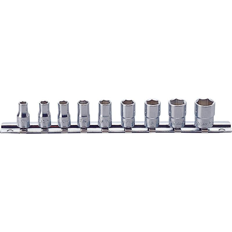 Ko-Ken RS2400A/9 1/4 In Sq. Dr. Socket Set 3/16-1/2 Inch 6 Point 9 Pieces Sale